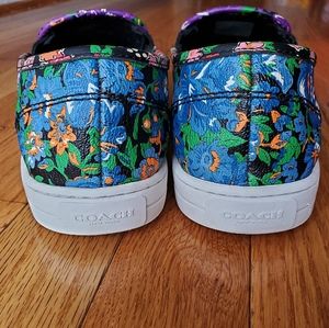Coach Size 8 Floral Slip On Sneakers